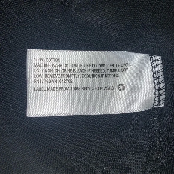 Wild Fable Black Long Sleeve Crop Top Lettuce Hem Medium - Picture 3 of 6